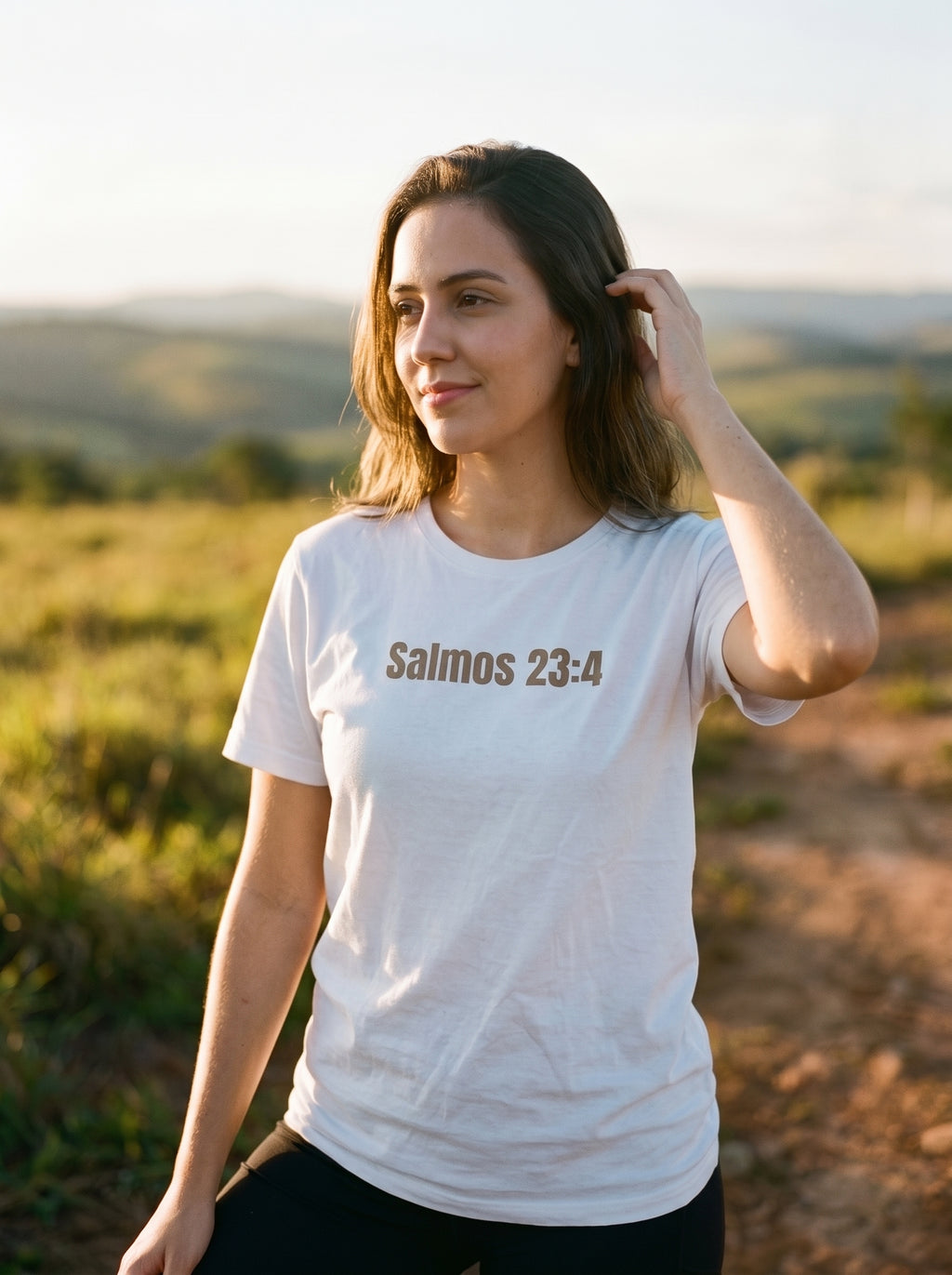 Camiseta Básica Premium Salmos 23:4