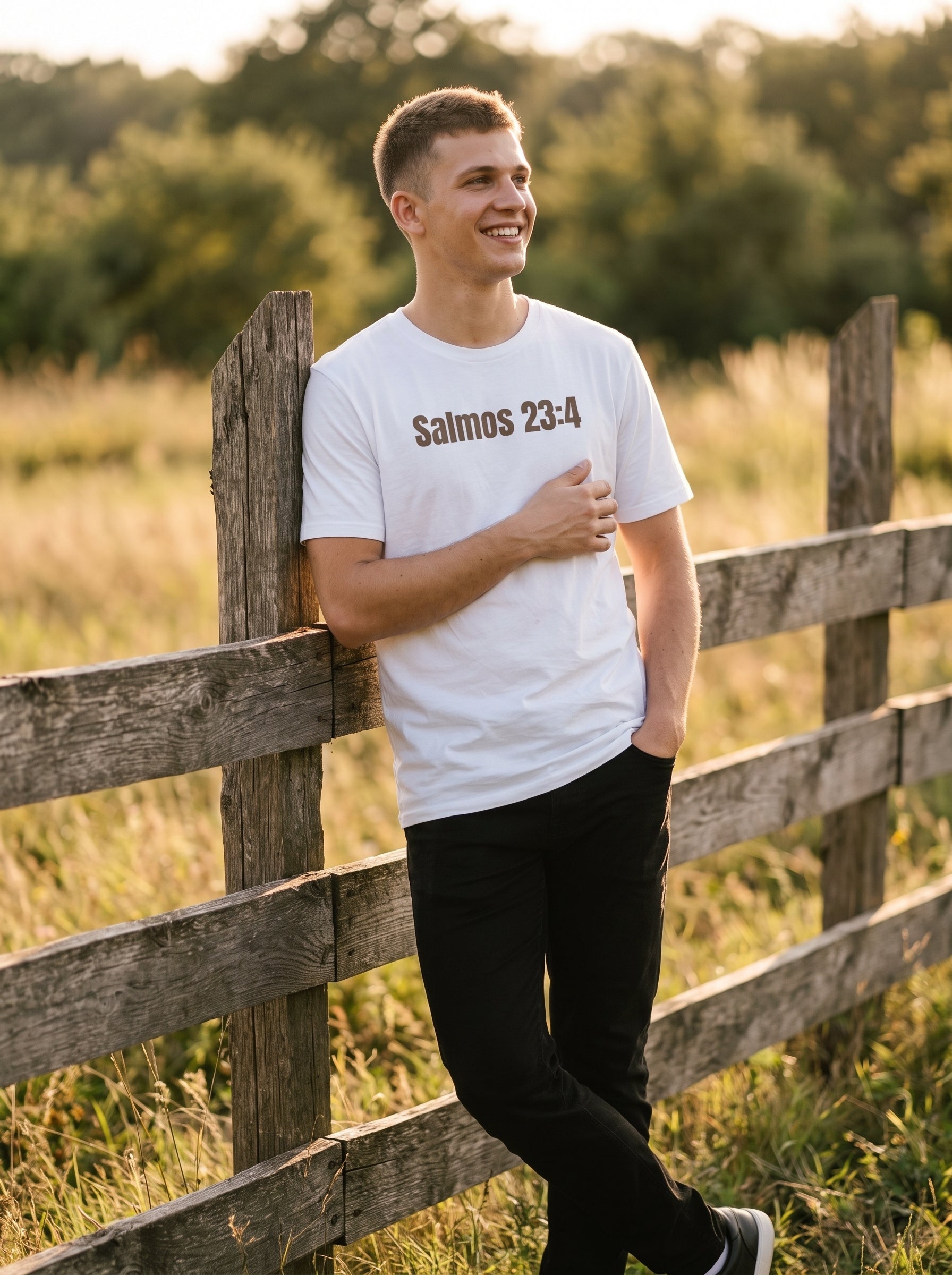 Camiseta Básica Premium Salmos 23:4