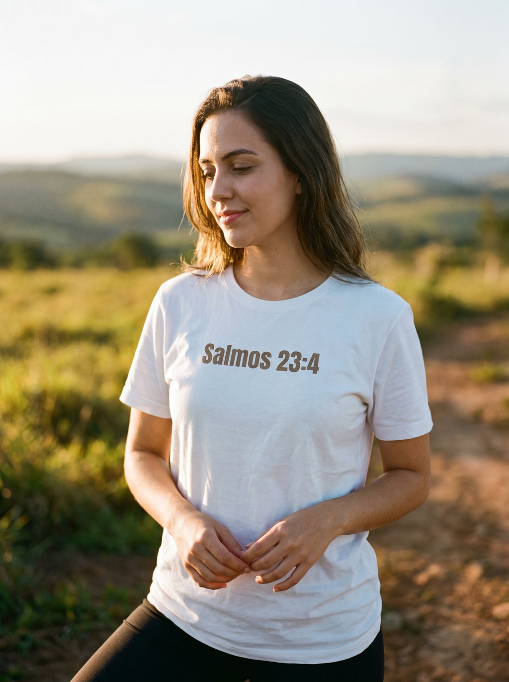 Camiseta Básica Premium Salmos 23:4